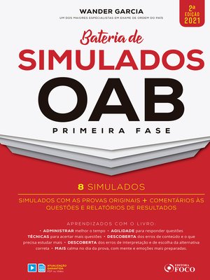 cover image of Bateria de simulados OAB primeira fase